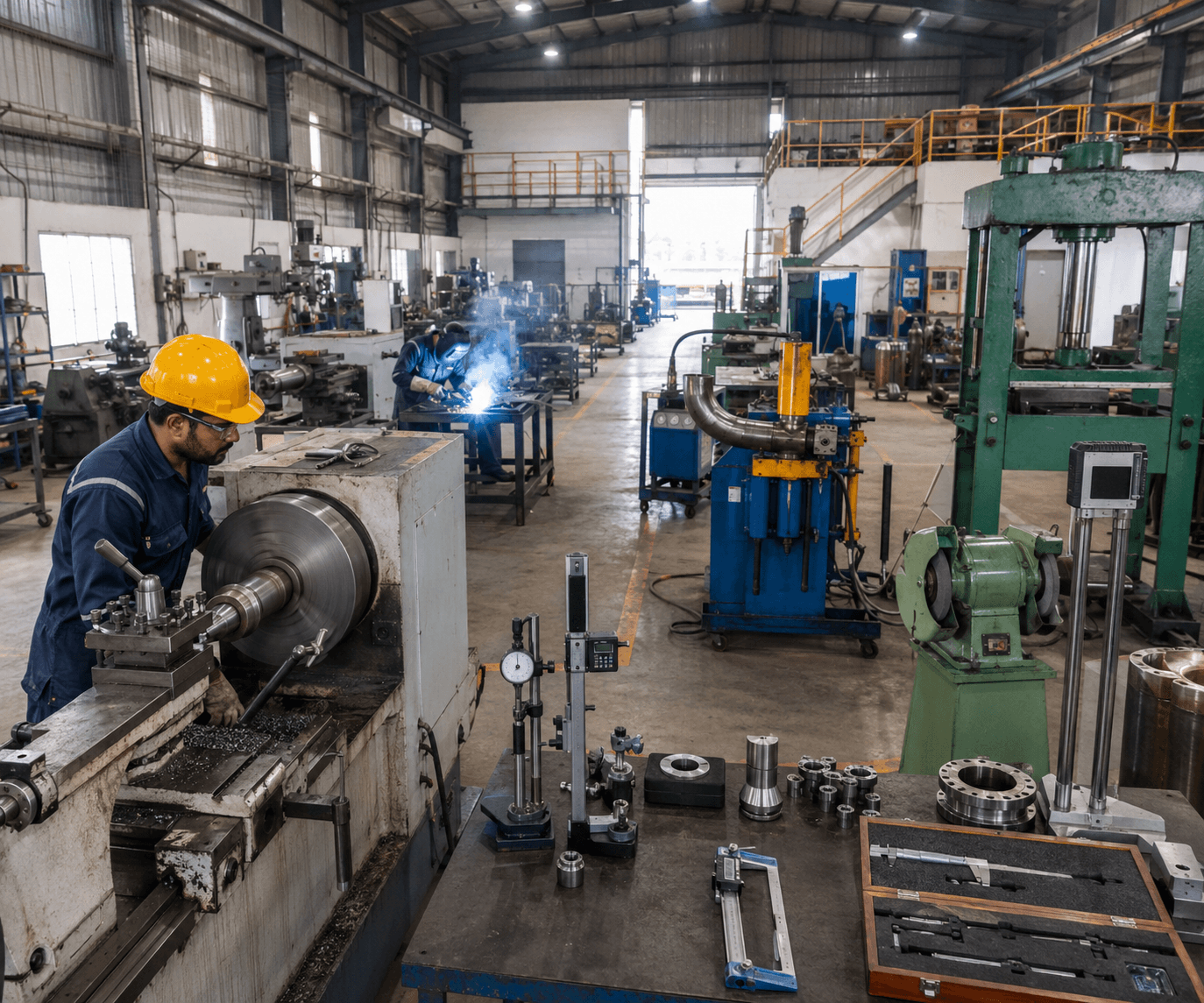 Marine workshop machinery and fabrication equipment