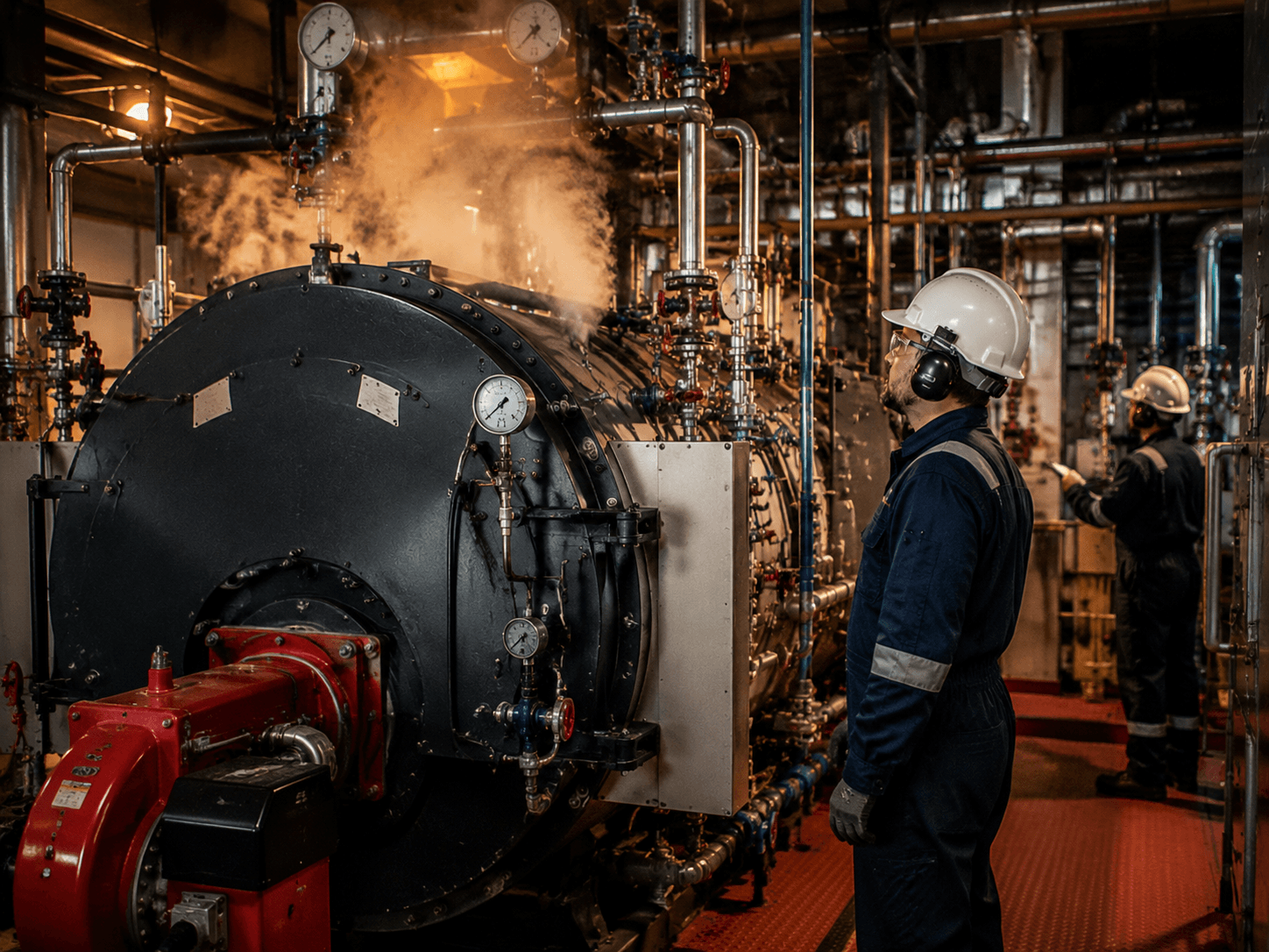 Marine boiler system inspection