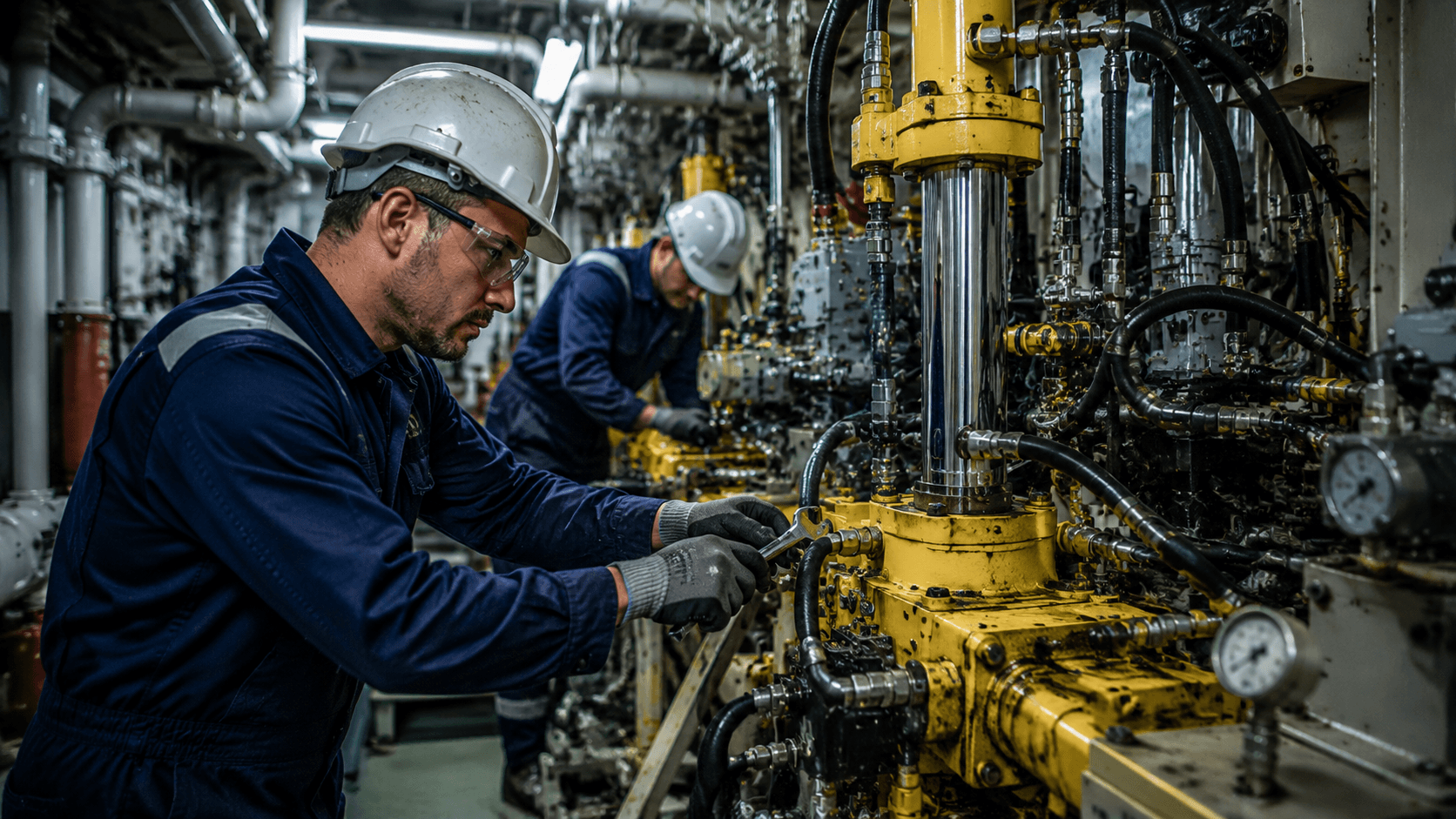 Marine hydraulic system repair